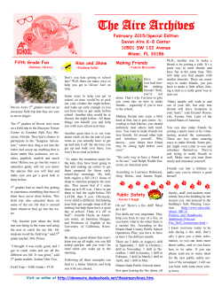 February 2015/Special Edition, Volume 1, Issue 5 - Devon Aire K