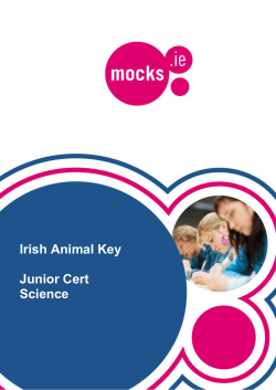 Irish Animal Key Junior Cert Science