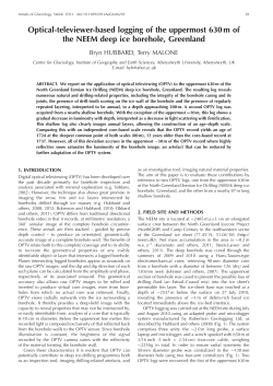 Optical-televiewer-based logging of the uppermost 630 m of the