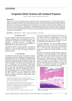 Congenital Orbital Teratoma with Unilateral Proptosis
