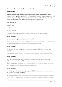 Savvy student &ndash; shop around when choosing a course