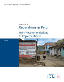 Reparations in Peru: From Recommendations to Implementation