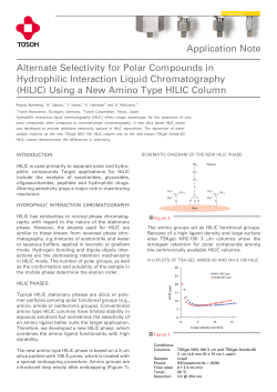 Alternate Selectivity for Polar Compounds in Hydrophilic Interaction