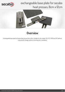 exchangeable base plate for secabo heat presses, 8cm x 12cm