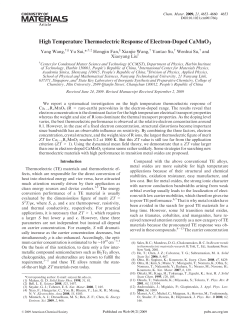 High Temperature Thermoelectric Response of Electron