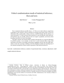 Fisher`s Randomization Mode of Statistical Inference