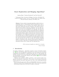 Exact Exploration and Hanging Algorithms*