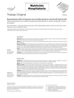 Efecto neuroprotector de la casta&ntilde;a de sapucaia (Lecythis pisonis