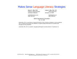 Makes Sense Language Literacy Strategies