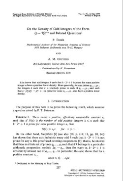 On the Density of Odd Integers of the Form (p - 1)2