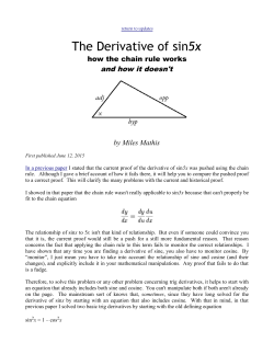 The Derivative of sin5x