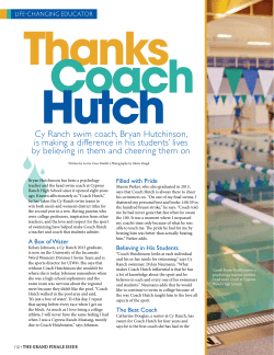 Cy Ranch swim coach, Bryan Hutchinson, is making a difference in