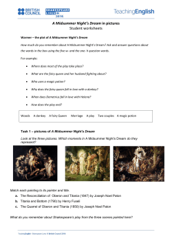 A Midsummer Night`s Dream in pictures Student