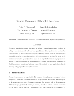 Distance Transforms of Sampled Functions