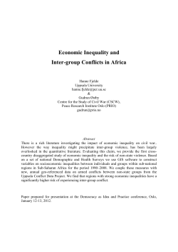 Economic Inequality and Inter-group Conflicts in Africa