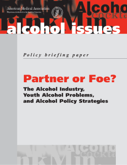 Partner or Foe? - AlcoholPolicyMD.com