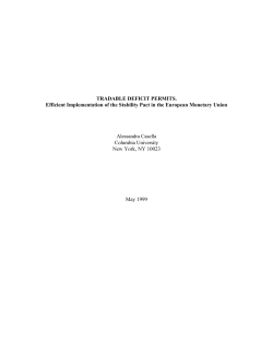 Tradable Deficit Permits - Federal Reserve Bank of New York