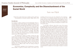 Economics, Complexity and the Disenchantment of