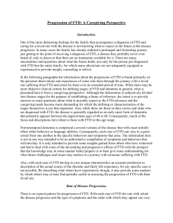 Progression of FTD from a Caregiving Perspective