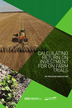 calculating return on investment for on farm trials