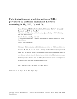 Field Ionization and Photoionization of CH 3 I Perturbed