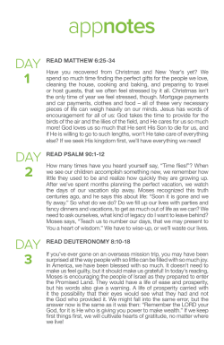 appnotes - Parker Hill Community Church