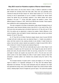 May 2015 record on Pulsative eruption of Barren Island Volcano