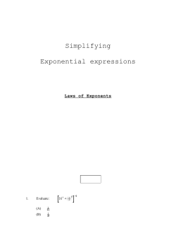 Simplifying Exponential expressions