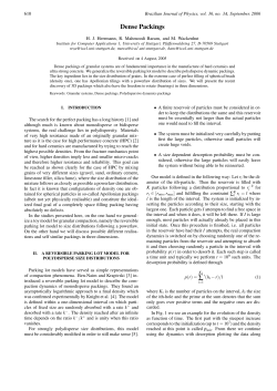 Dense Packings &sum;