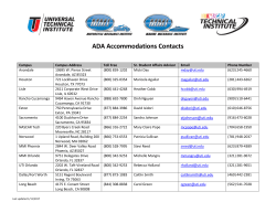 ADA Accommodations Contacts