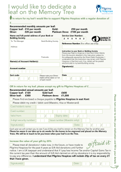 I would like to dedicate a leaf on the Memory Tree