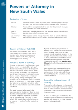 Enduring Power of Attorney - NSW only