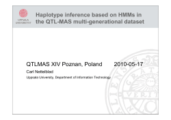 Haplotype inference based on HMMs in the QTL