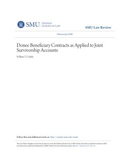 Donee Beneficiary Contracts as Applied to Joint