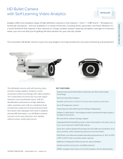 HD Bullet Camera with Self-Learning Video Analytics