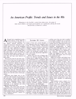 An American Profile: Trends and Issues in the 80s