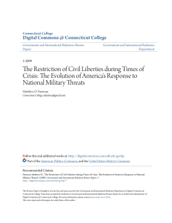 The Restriction of Civil Liberties during Times of Crisis