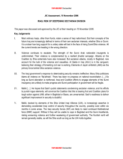 JIC Assessment, 15 November 2006 IRAQ: RISK OF