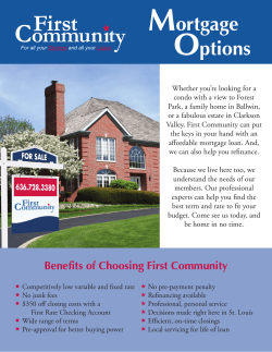 Mortgage Brochure 03-17.indd - First Community Credit Union