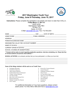 2017 Washington Youth Tour Friday, June 9