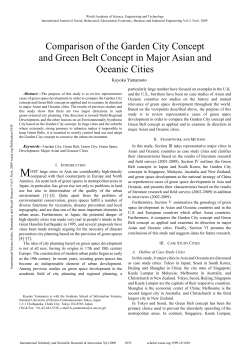Comparison of the Garden City Conceptand Green Belt Concept in