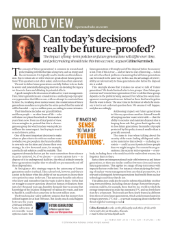 Can today`s decisions really be future-proofed?