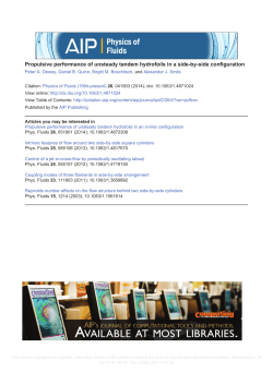 Propulsive performance of unsteady tandem hydrofoils in a side