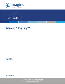 NEXIO NXOS Installation and User Manual