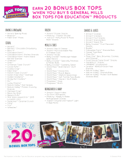earn 20 bonus box tops - Box Tops for Education