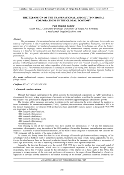 the expansion of the transnational and multinational