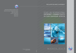 Study on international Internet connectivity in sub-Saharan Africa