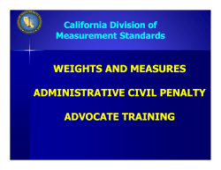 Administrative Civil Penalty Advocate Training
