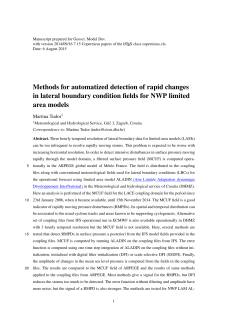 Methods for automatized detection of rapid changes in lateral