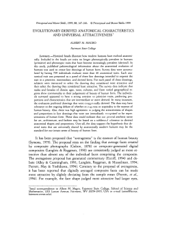 EVOLUTIONARY-DERIVED ANATOMICAL CHARACTERISTICS